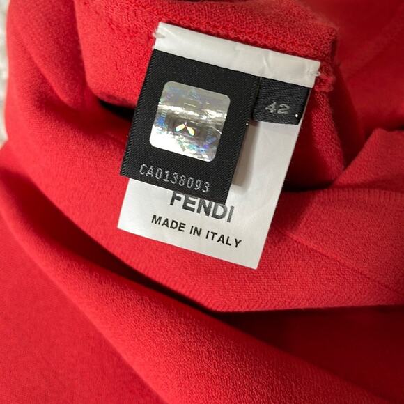 Fendi Scalloped Trim Detail Dress - Picture 9 of 12